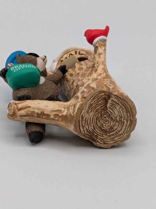 Hallmark Keepsake Mail Call 1989, Raccoon Mail Carrier Christmas Ornament - Picture 9 of 11